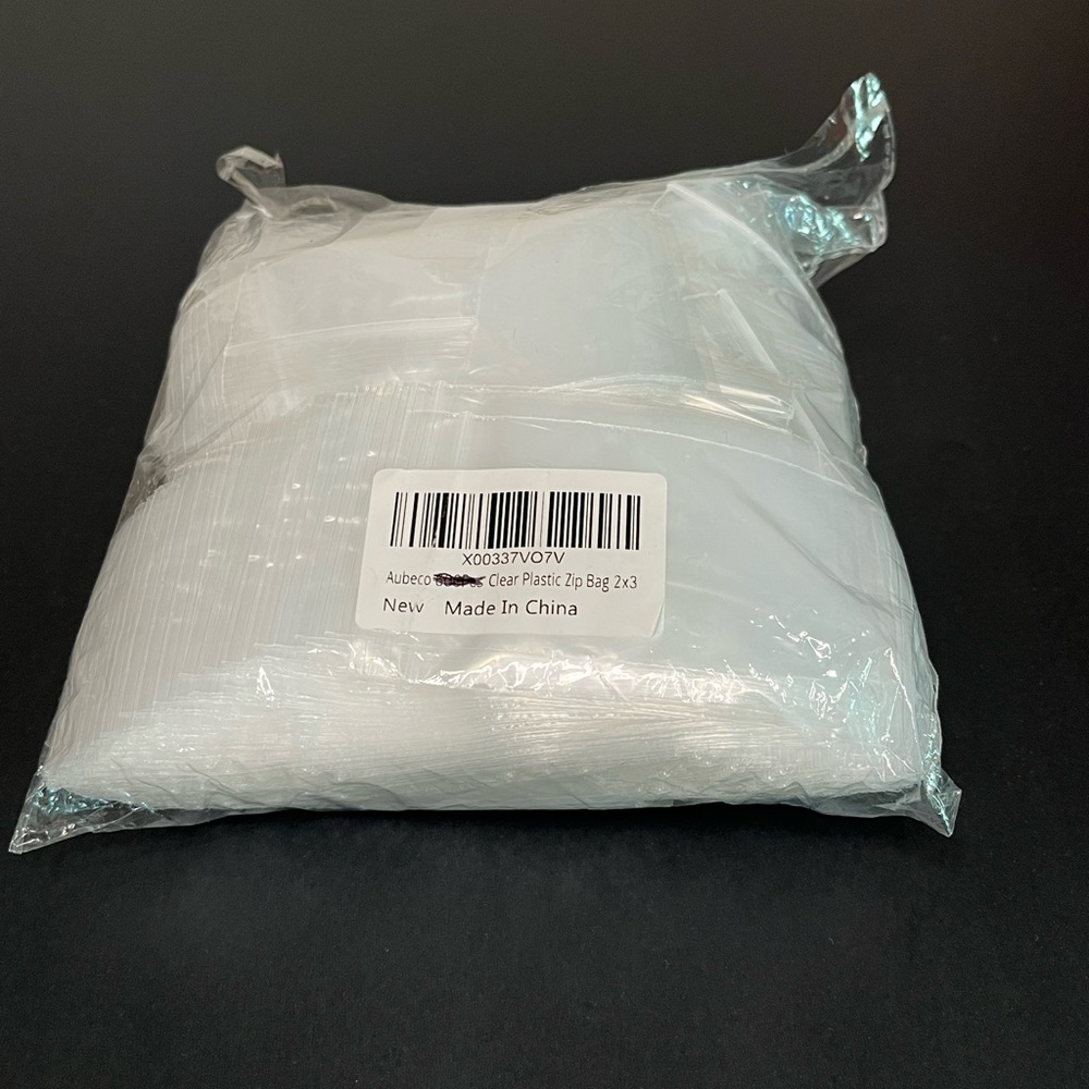 Clear Plastic Zip Bags - Pack